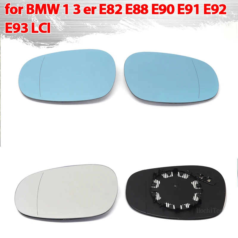 Left Right Side Heated Mirror Blue Glass LH RH Lens Replacement for BMW 1 Series E82 E88 LCI 3 Series E90 E91 E92 E93 LCI