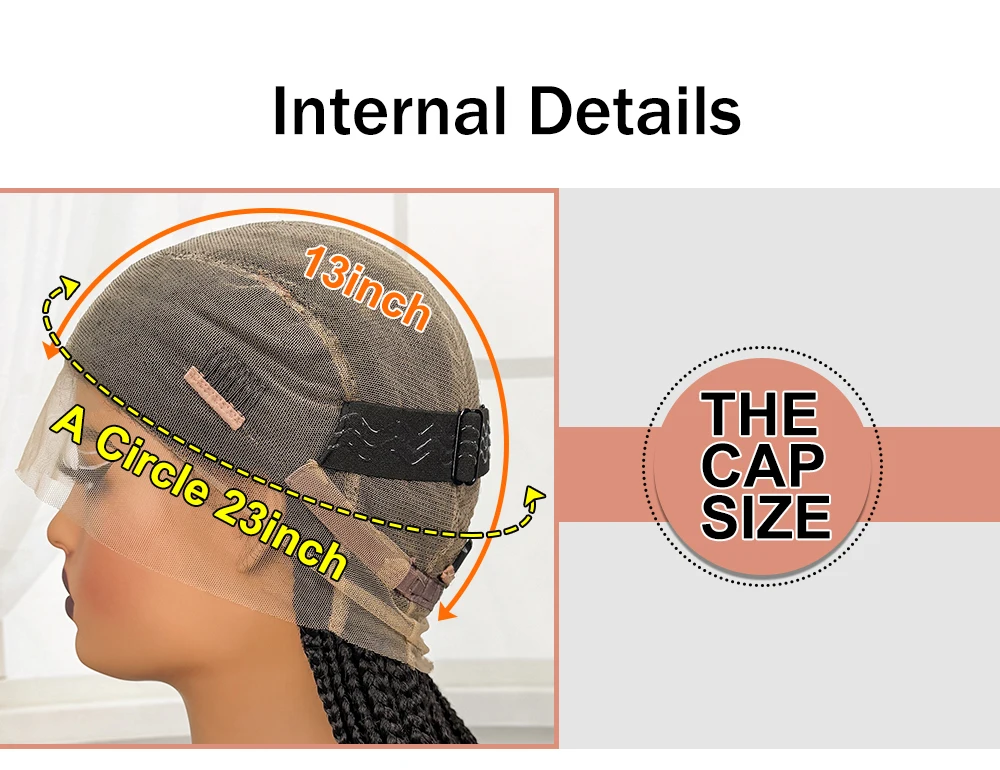 36inch Full Lace Natural Cornrow Braided Wigs Synthetic Braiding Hair Wigs Box Braided Lace Wigs with Baby Hair for Black Women