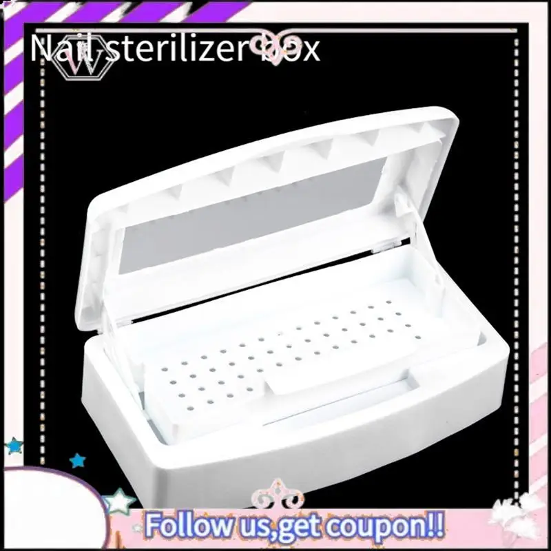 قسط 2 قطعة أداة مانيكير صندوق تعقيم صحية المحمولة الكحول تطهير تصفية تنظيف صندوق تنظيف