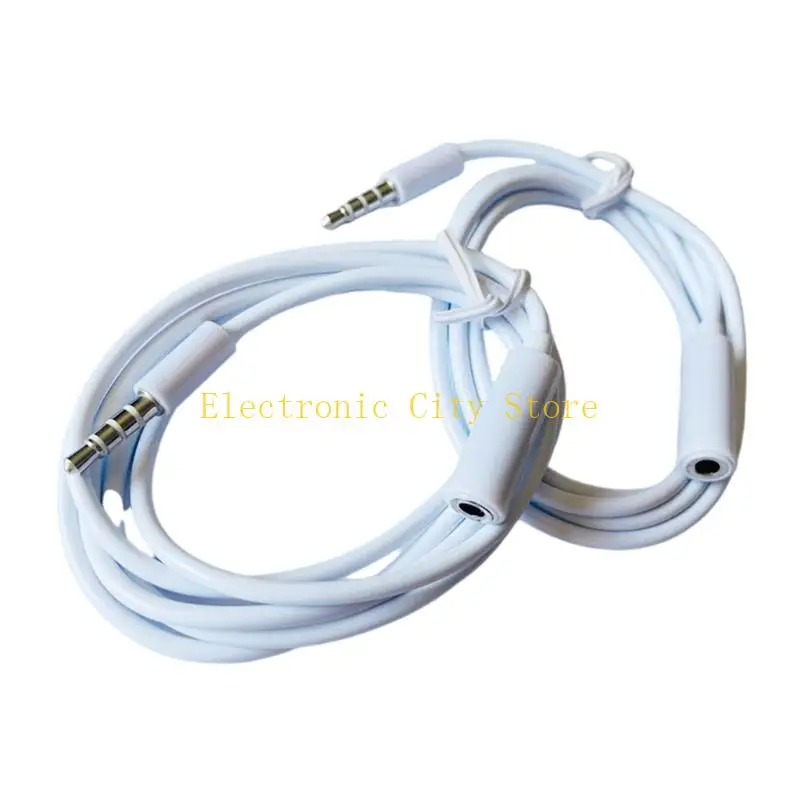 3.5mm Male to 3.5mm Female Stereo Sound Cable Flexible Portable Extend Line HU8D