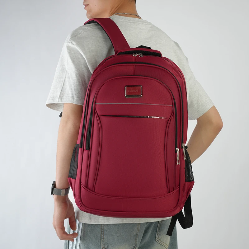 

Trendy Design Solid Color Commuter Backpack With Simple Vintage Fashionable Letter Logo Leather Bag Luxury