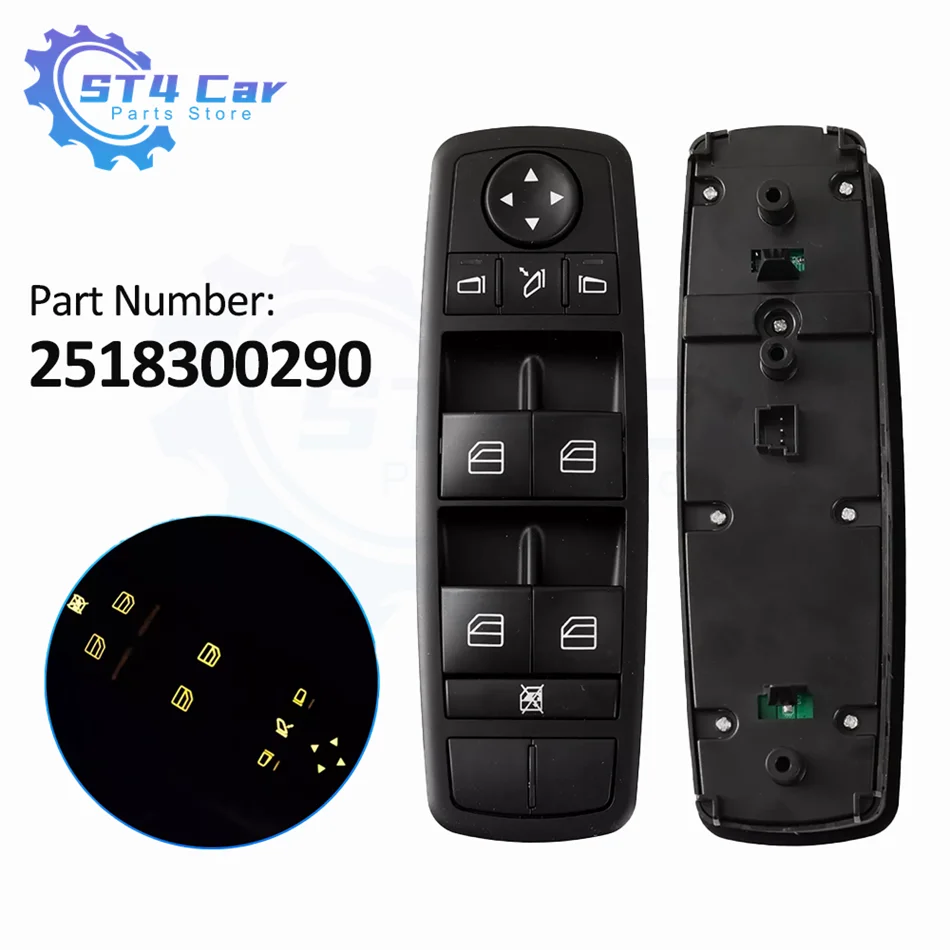 

2518300290 Front Master Power Window Switch For Mercedes-Benz ML350 R350 GL550 2006 2007 2008 2009 20102011