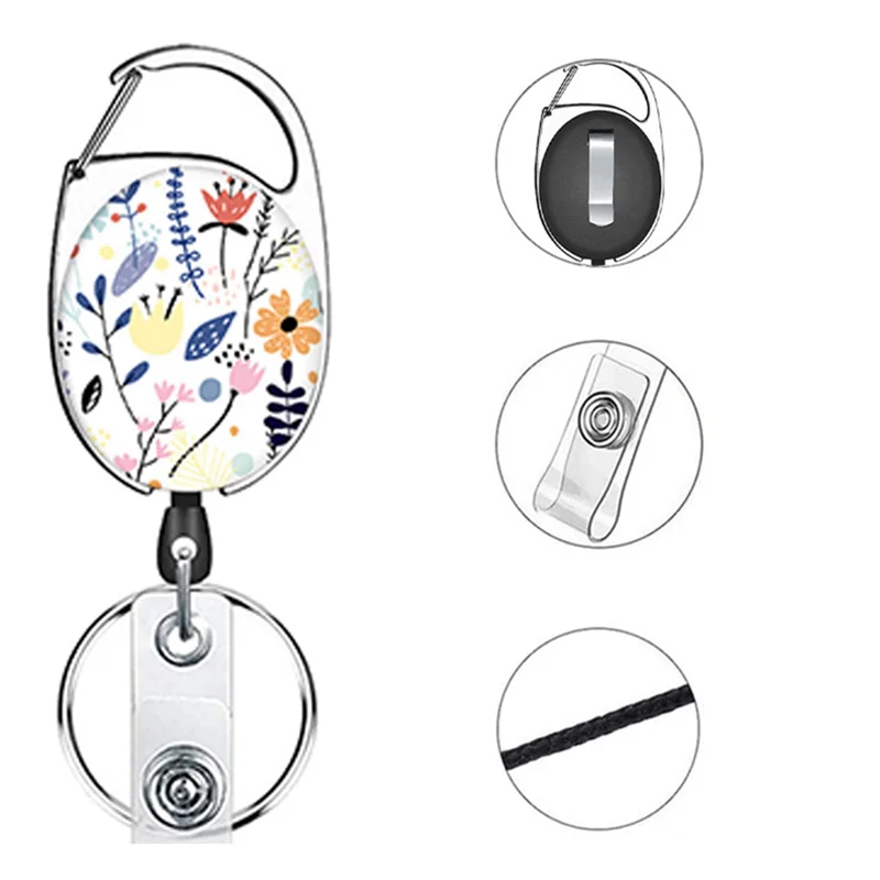 

Новый! !Ручная раздвижная крышка, держатель для удостоверения личности, бабочка, звездный УФ-держатель для цифровой печати, катушка для значка, карабин A
