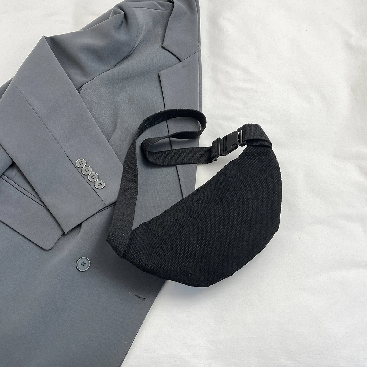 Casual Cord Gürtel Taschen für Männer Frauen Mode Fanny Pack Weibliche Banane Taille Tasche Hüfte Geldbörse Schulter Crossbody Brust Tasche Tasche – Detail 8