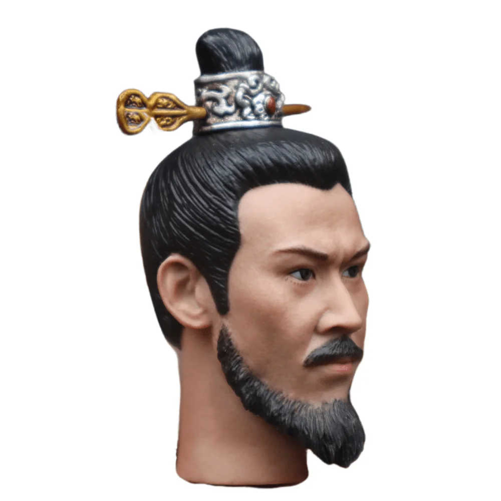 1/6 Scale Head Carving Ying Zheng  First Emperor Ancient China Male Soldier Model PVC Long Neck 12 Inch Action Figure Body Doll