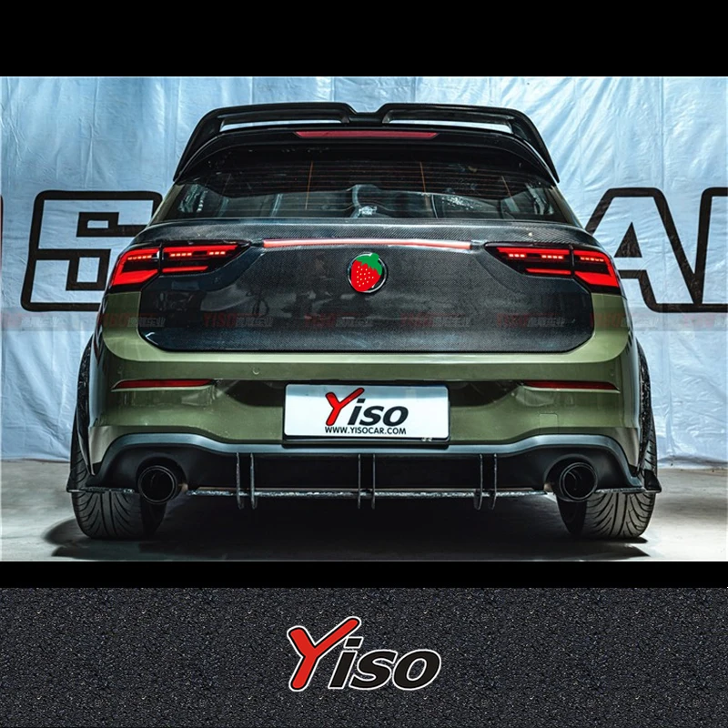 

Suitable for Golf 8 GTI Rear door tail cover 8 R carbon fiber rear cover rear door modified Yiso trunk cover Tail Box Cover
