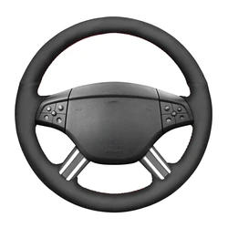 Anti-Slip Car Steering Wheel Cover Black Suede Leather For Mercedes Benz GL-Class X164 M-Class W164 R-Class 2006 2007 2008 2009