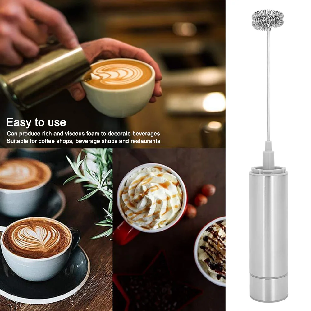 휴대용 스테인레스 스틸 전기 우유 거품기 휴대용 계란 비터 주방 믹서 도구