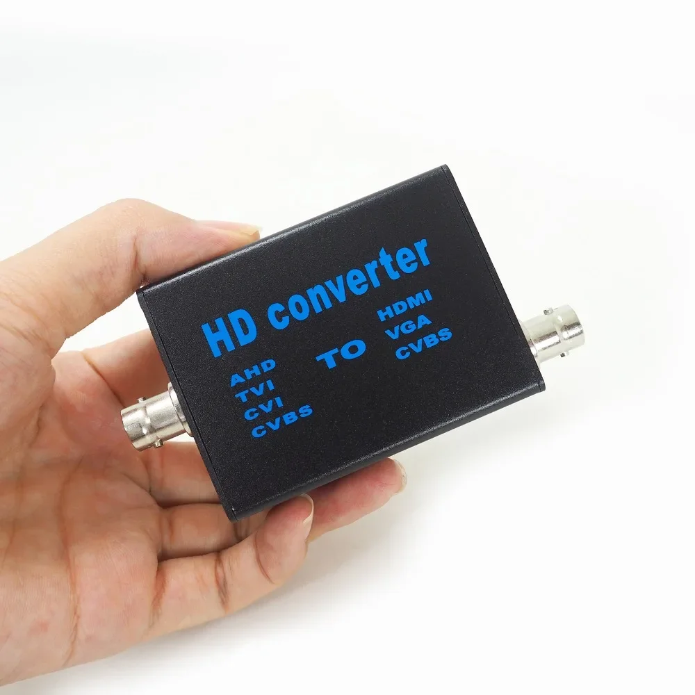 

Mini Converter AHD41 Video Signal Converter, Signal Input AHD TVI CVI CVBS To HDMI/VGA/CVBS Signal Output Converter