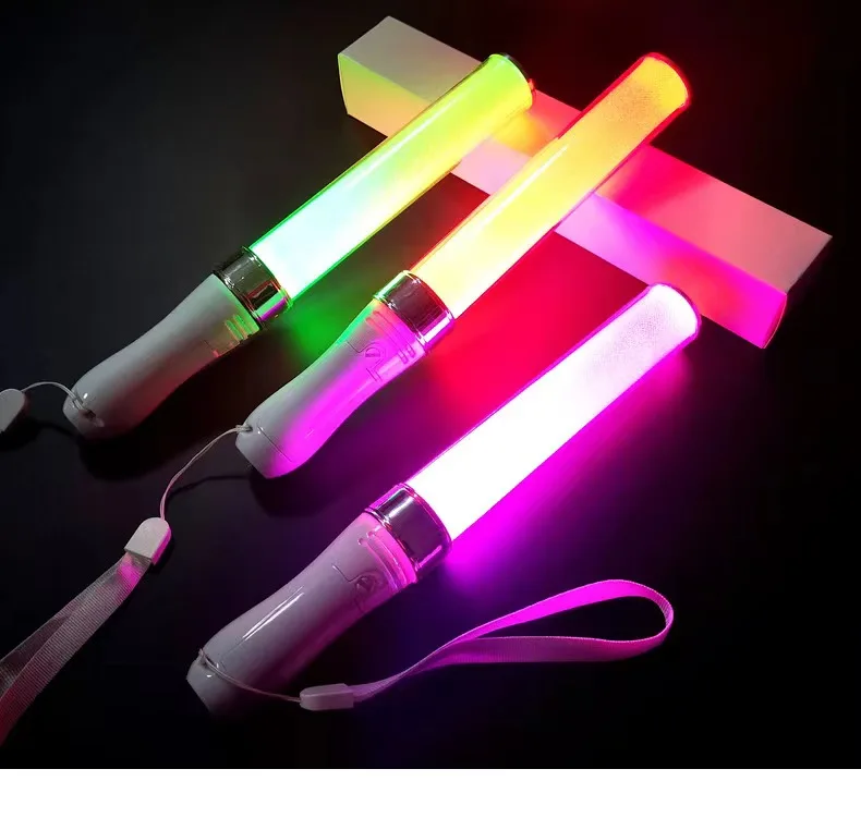 Japanese and Korean Concert Props 18 Color 3W High Brightness LED Fluorescent Stick Support Luminous   Pen Light