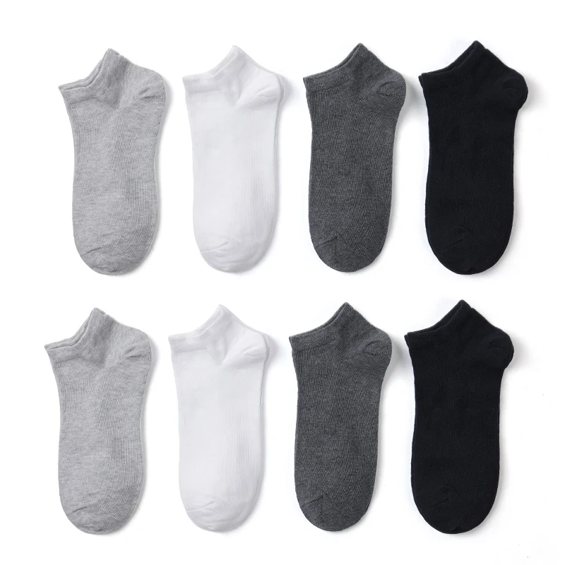Calcetines cortos de algodón para hombre y mujer, calcetín Invisible antideslizante de corte bajo, suave y transpirable, 5/10 pares