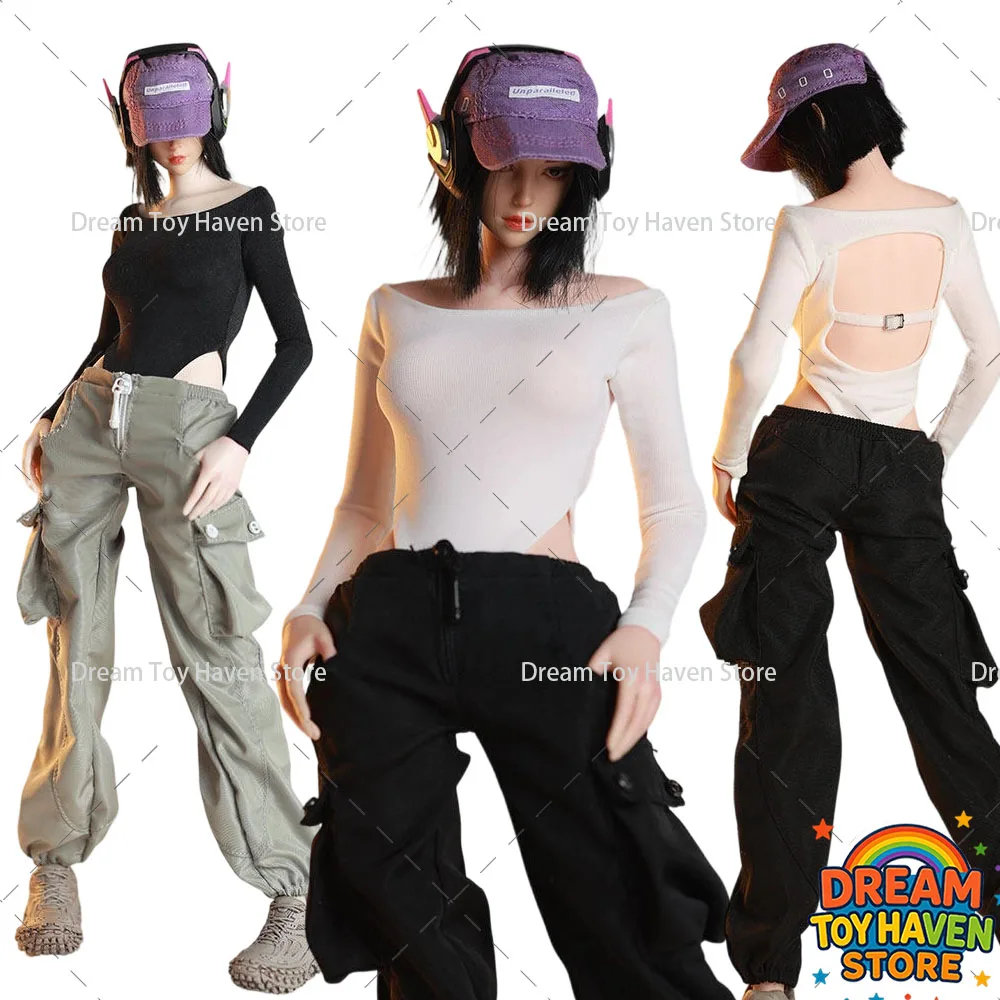 

ACG ACG-54 1/6 Female Soldier Sports Cargo Pants High Slit Tight Jumpsuit Fit 12Inch Action Figure Model Toys