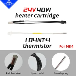 Mellow 24V 40W MK4 Heater Cartridge / 104NT-4 Thermometer For Prusa Heating Block Kit For Prusa MK4 3D Printer Accessories