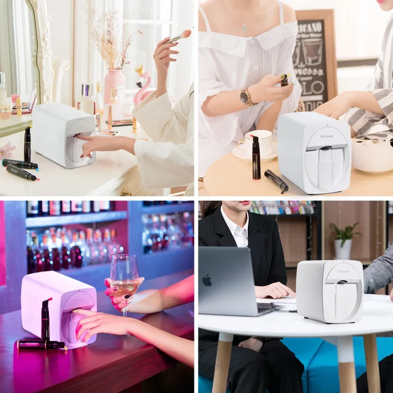 O2NAILS Nail Printer Machine, Automatic Nail Art Printer for Home Salon Use, Digital Nail Printing Machine with LED Light
