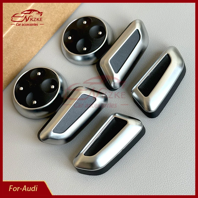 beler 6Pcs Plastic Car Seat Adjustment Switch Control Button Cover Trim Fit For Audi A4 Q5 A5 A6 A7 Q3 Q7 2013