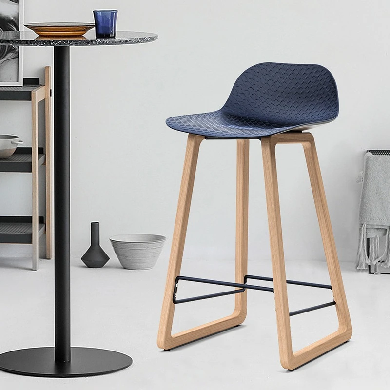 Furniture Bar Chair Nordic Modern Simple Solid Wood Bar Chair