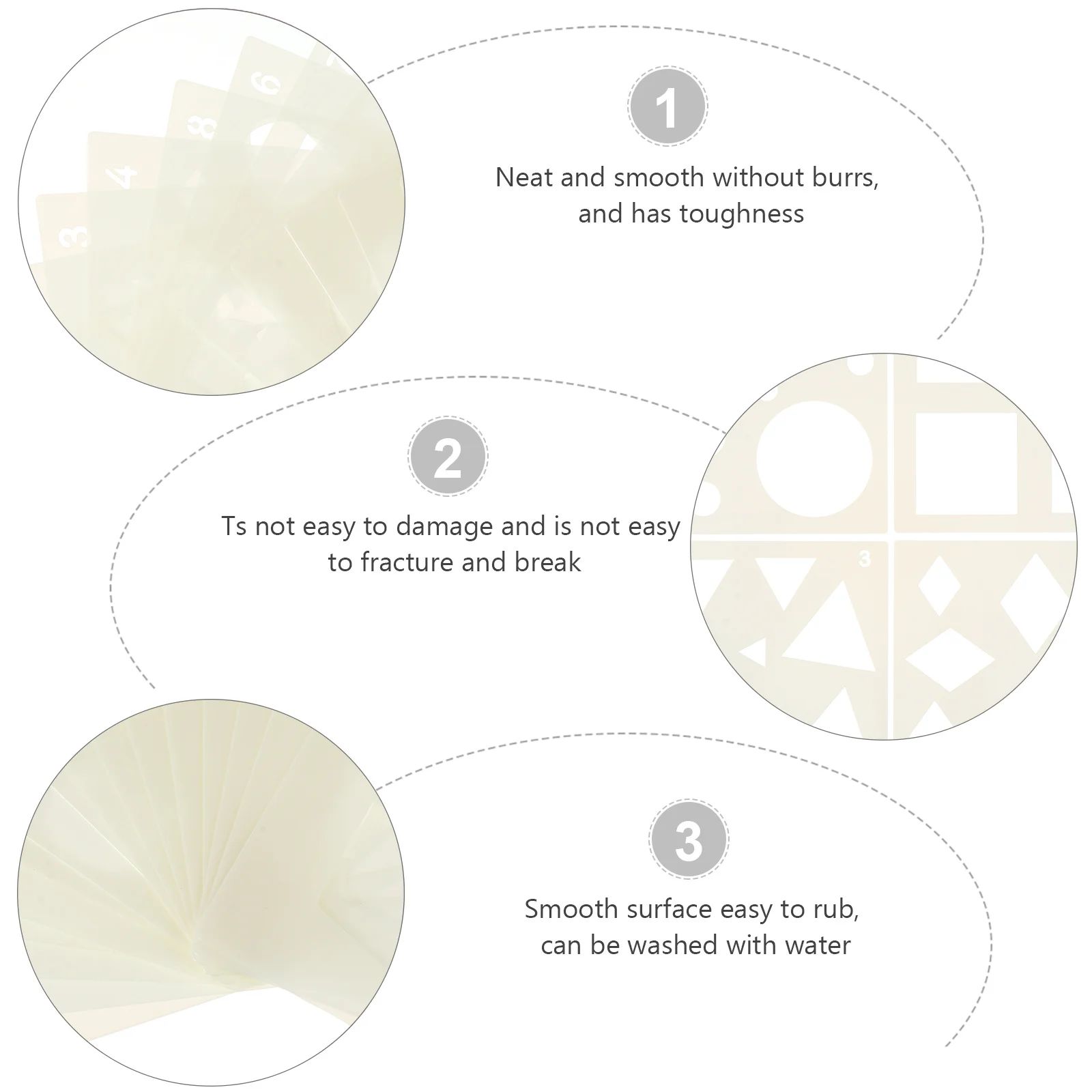 

16Pcs Geometric Painting Templates Set Reusable Pet Stencils for DIY Crafts Learning Drawing Tracing Education Art Projects