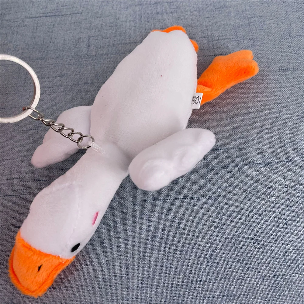 11CM Cute Small White Duck Plush Doll , Key Chain Toy