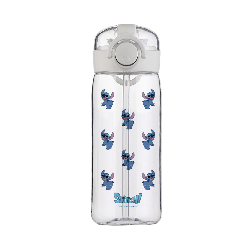 Garrafa De Água Plástica à Prova De Vazamento para Crianças, Garrafa De Água Bonito Escola, Disney Stitch Cup, Marca Clara, Esporte ao ar livre,
