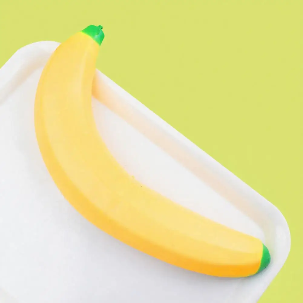 Slow Rebound Squeeze Toy Giant Banana Squeeze Toy Stress Relief Fidget Toy Soft Pu Foam Slow Rebound Desk Accessory for Kids