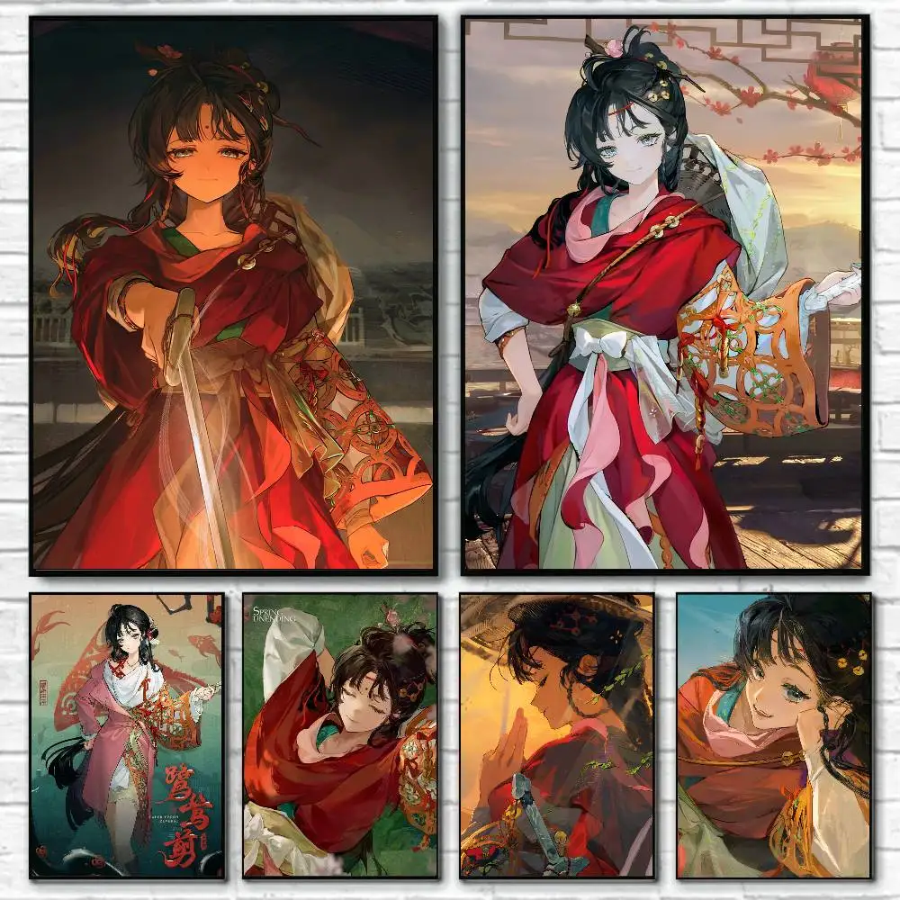 Paper Heron Anime Reverse 1999 Posters Living Room Bar Cafe Quality Canvas Vintage Style Comics Painting Art Home Wall Decor Pi