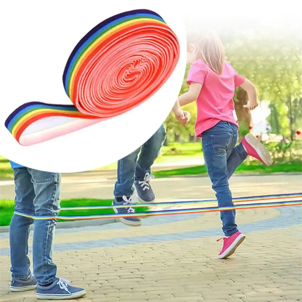 Highly Elastic Chinese Jump Rope 300cm Long Sports Skipping Rope Gradient Color Reaction Abilities Group Jump Rope