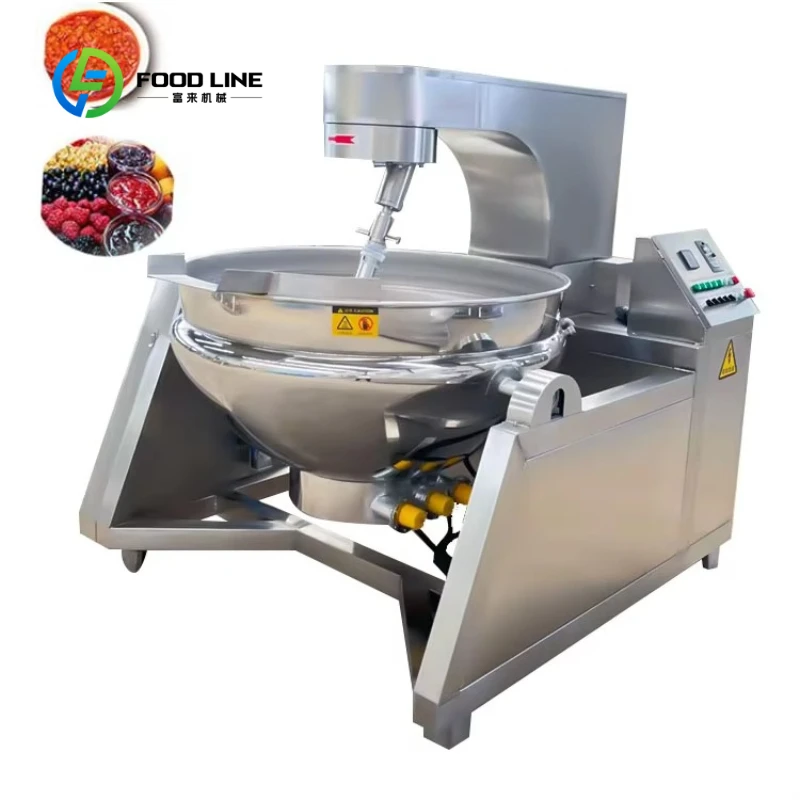 Customized Commercial Planetary Cooking Mixer Machine, Fully Auto Hydraulic Tilting Jacketed Pot Stainless Steel Equipment