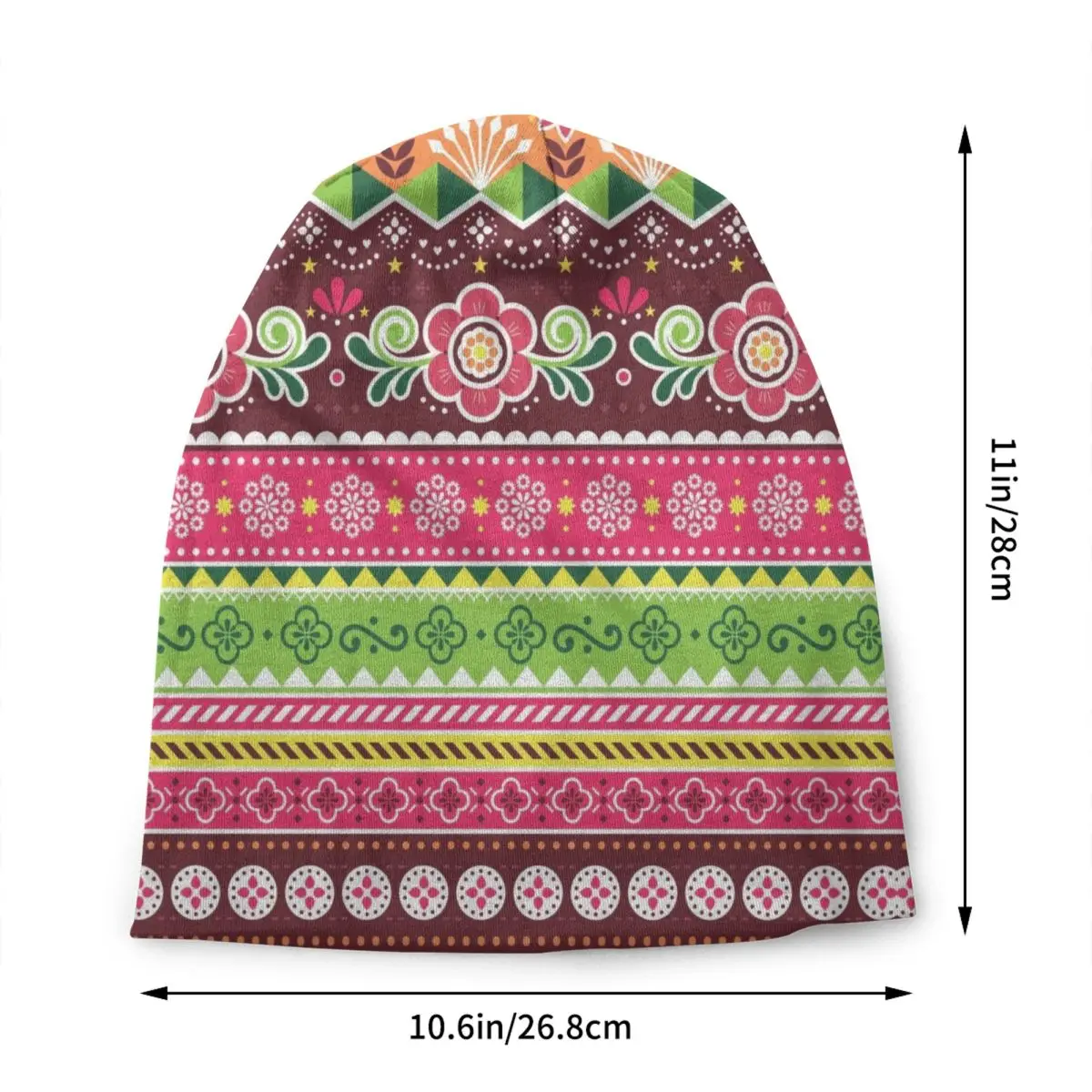 Moroccan Style Mandala Bohemian Floral Skullies Beanies Caps Winter Knitted Hat Unisex Adult Geometric Flowers Bonnet Hats