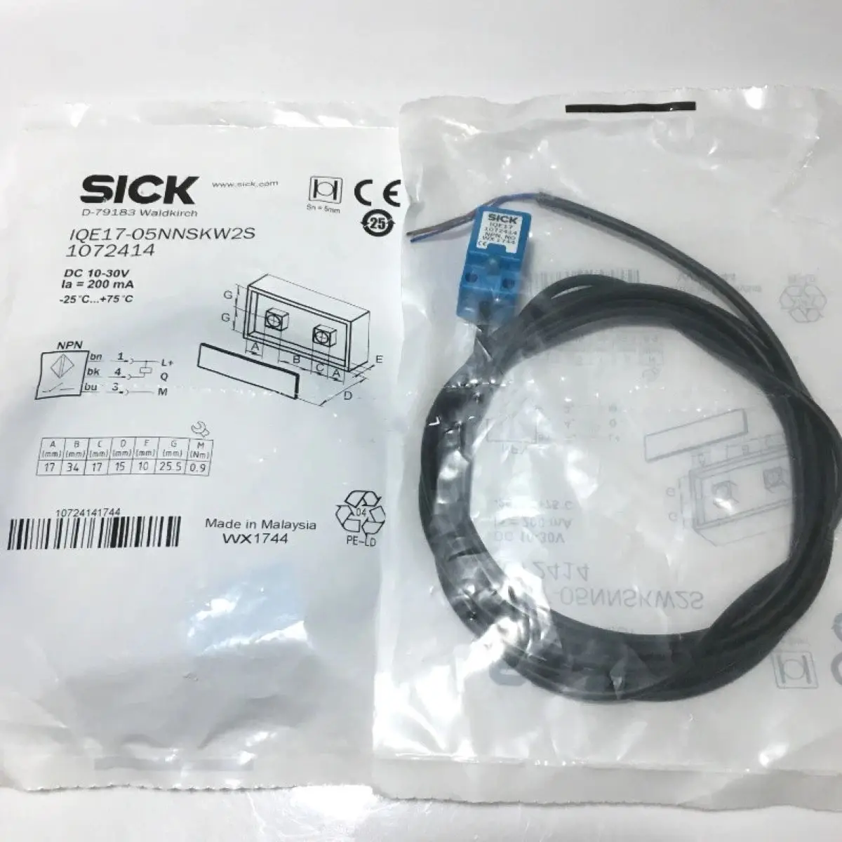 

IQE17-05NNSKW2S 1072414 Proximity switch