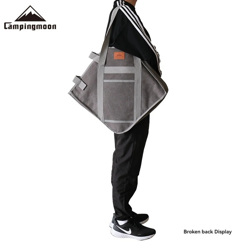CAMPINGMOONMT-035-B Outdoor Camping Fire Stove Storage Bag with Different Sizes Outdoor Large Canvas Bag with Handle Storage Bag