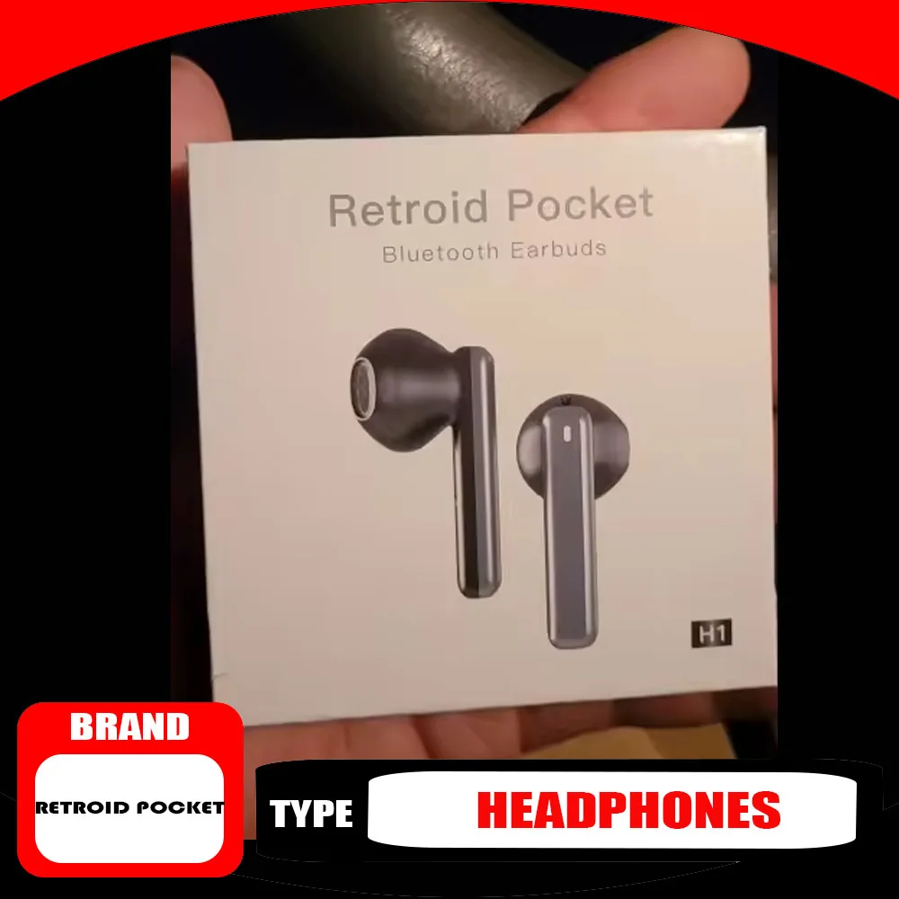Retroid Pocket H1 Bluetooth Earbuds Headphone - Low Power Consumption Long Battery Life Compatible with All Retroid Po Comfort
