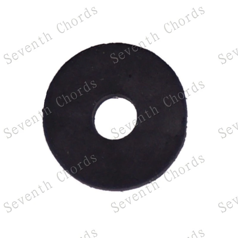 50 Pcs Black White Rubber Guitar Strap Lock Strap Lock Strap Button Mount Antiskid Cushions Washer Gasket Outer