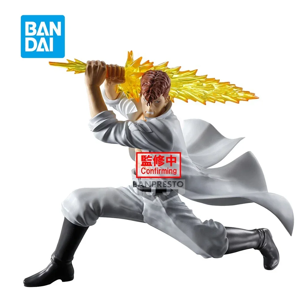 Original bandai yuyu hakusho kuwabara kazuma ankoku bujutsukai figura de ação pvc modelo brinquedos colecionáveis 14cm