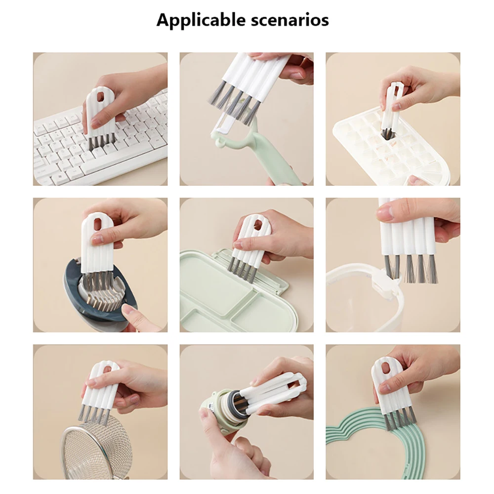 Гибкая компьютерная деталь, многофункциональная щетка с зазором, бытовая щетка с мягкой щетиной для чистки бутылки для кормления, щетка для крышки