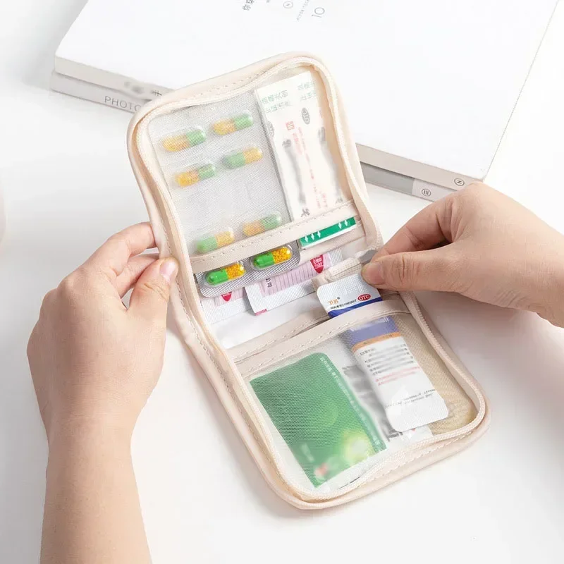 حقيبة طبية صغيرة محمولة قابلة للطي فتحة كبيرة مع سحاب فرز الإسعافات الأولية حقيبة تخزين أساسية للسفر في الهواء الطلق #2