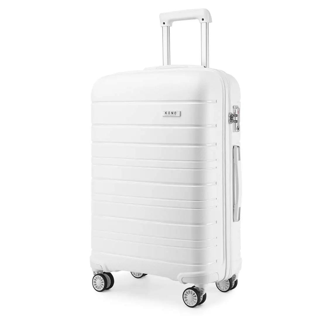 KONO 40L hand luggage Trolley Suitcase Lightweight 4 Twin wheels Hard suitcase TSA Lock Polypropylene