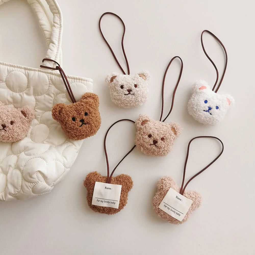 Kawaii Plush Bear Keychains Cartoon Animal Keyrings Cute Bag Ornaments Accessories Friend Gifts Pendant Souvenir Trinket