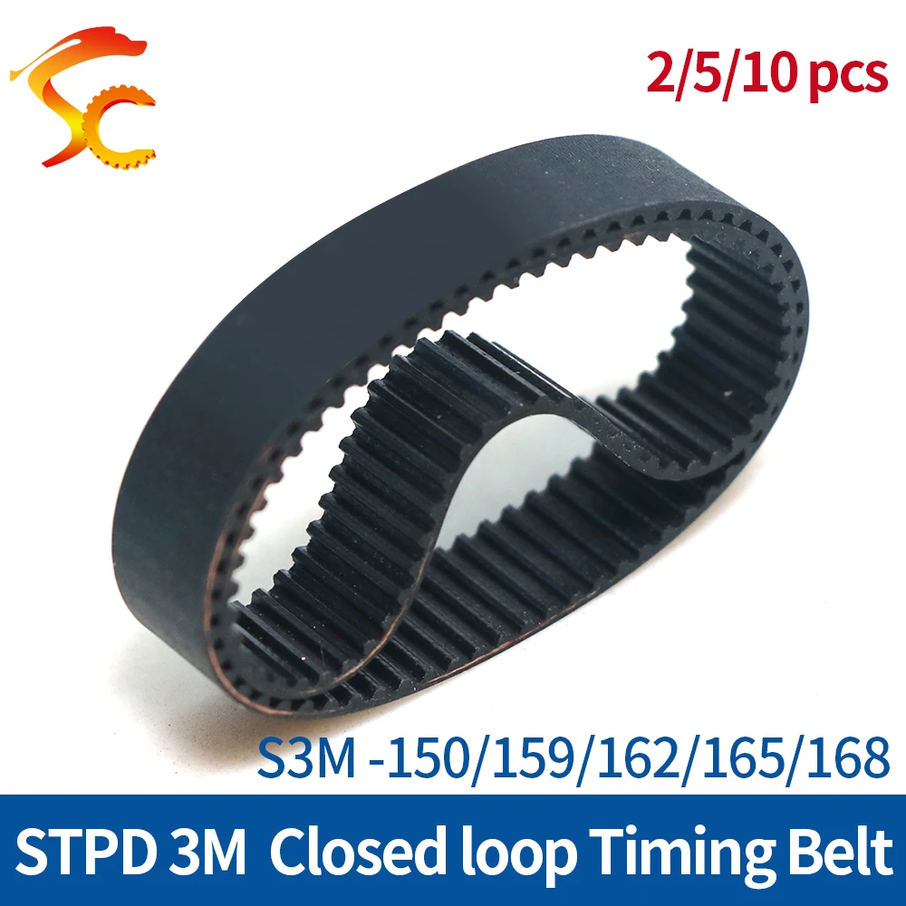 

3D printer closed loop S3M Timing Belt length 150/159/162/165/168mm rubber Drive Belt width 6/10/15mm