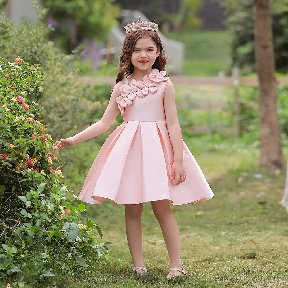 

Girls Party Dresses Kids Wedding Bridesmaid White Dresses Girls First Communion Formal Evening Ball Gown Birthday Party Dress