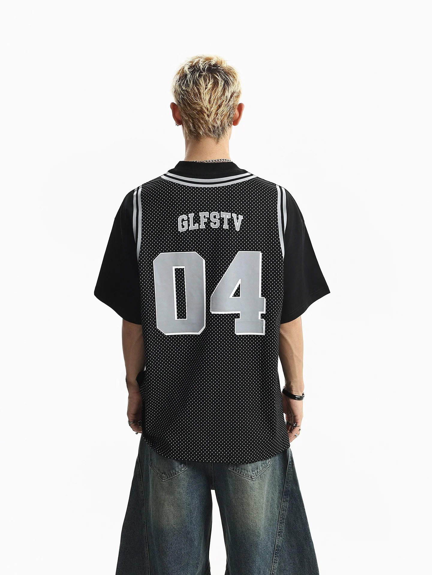BETEBULE American High Street round Neck Short Sleeve T-Shirt Men Summer Sport Style Loose Ball Game Top Breathable Skin-Frie...