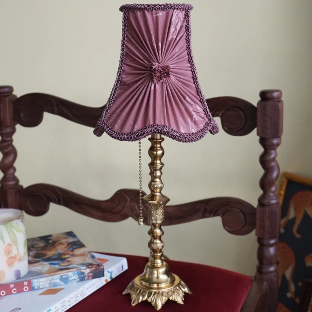 Classical series table lamp--Medieval Castle retro desk lamp purple carved romantic girl bedroom desk lamp