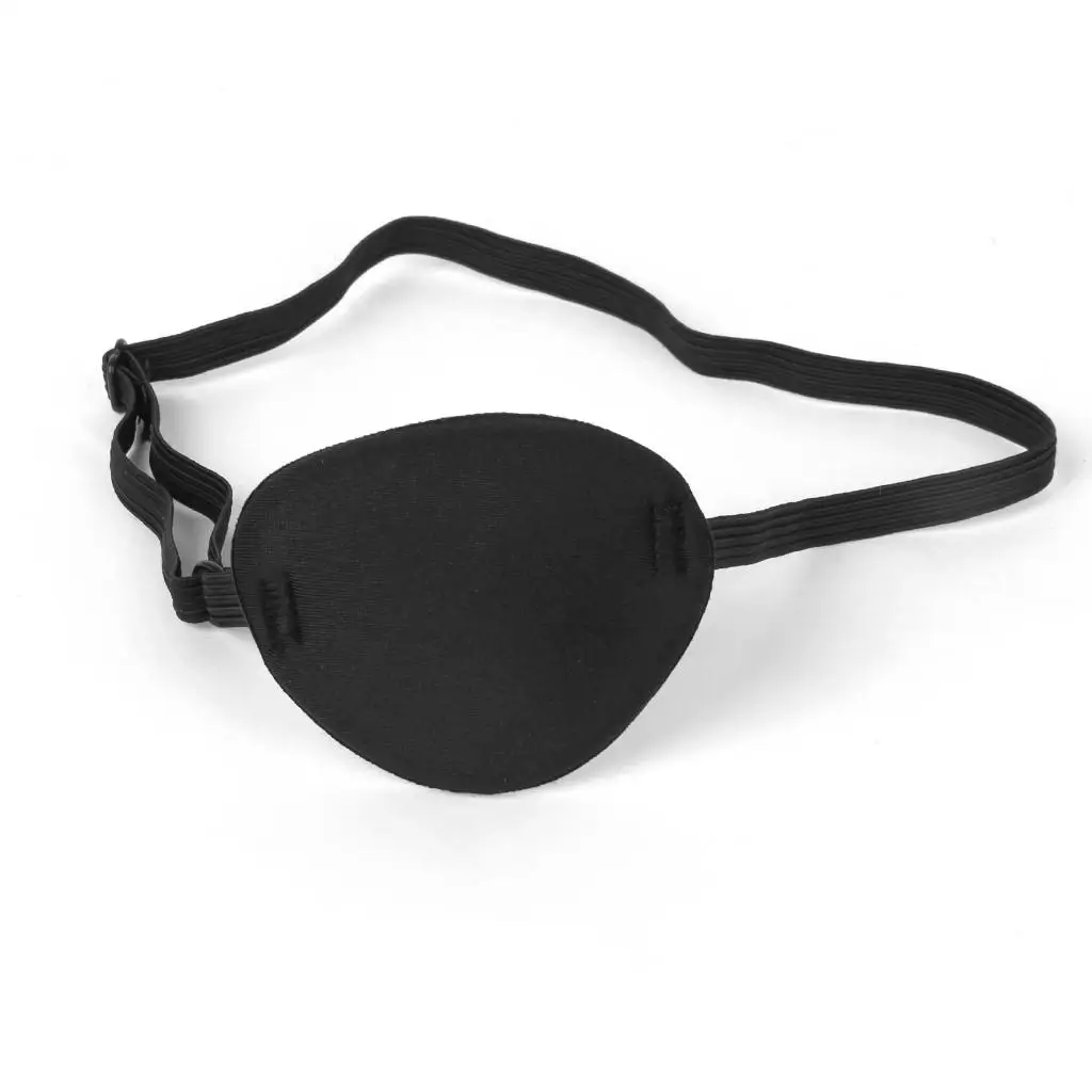 Black Eye Patch with Elastic Strap 3D Eye Socket Mask for Glasses Wearers and Lazy Eye Support