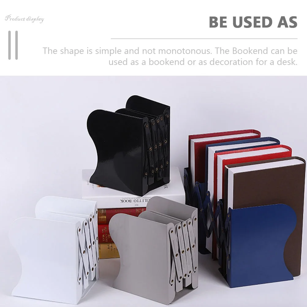 

Book Stand Office Shelf Desktop Retractable Simple Holders Plastic Bookend Child