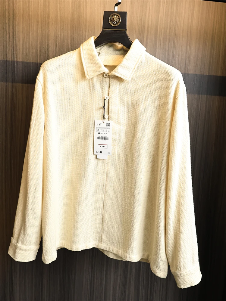 

Spani Order Вязаный длинный све Свободный крой irt для мужчин Soft Touch Faionable Осенний повседневный Sle Полиэфирное волокно