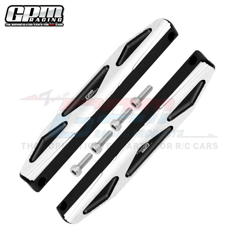 GPM Alloy Chassis Nerf Bars Silver Inlay A Version For TRAXXAS 1/10 Hoss 4X4 VXL