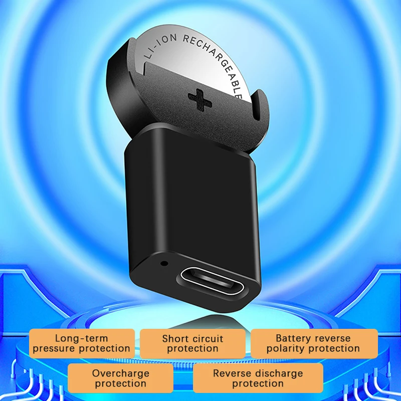 Button Battery Charger Door Open Reminder Charger Mini Button Battery TYPE-C Joint Mini Smart USB Charger