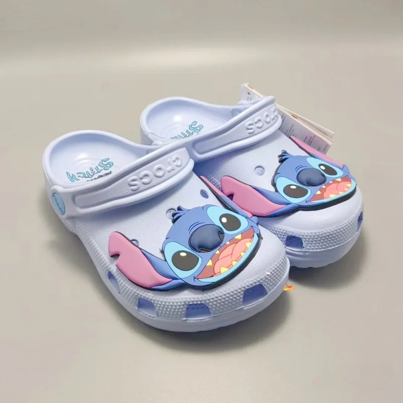 

Stitch Cartoon Anime Solid Waterproof Slippers Outdoor Sandals Stitch Casual Breathable Ankle-Wrap For Shoes Gift