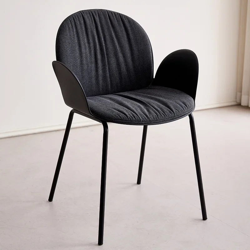 플라스틱 의자 가정용 심플 팔걸이 식탁 의자, 북유럽 레스토랑 등받이 스툴