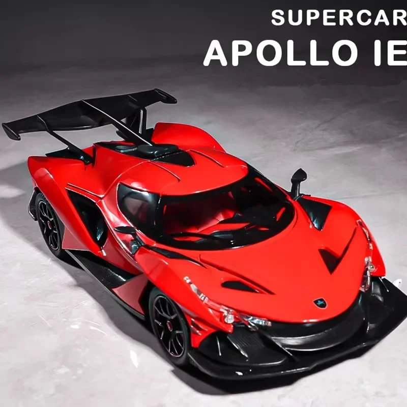 1:24 Apollo IE PROJECT EVO Intensa Emozione 합금 럭셔리카 로고 모델, 다이캐스트 메탈 레이싱 슈퍼 시뮬레이션 사운드 라이트, 어린이 장난감