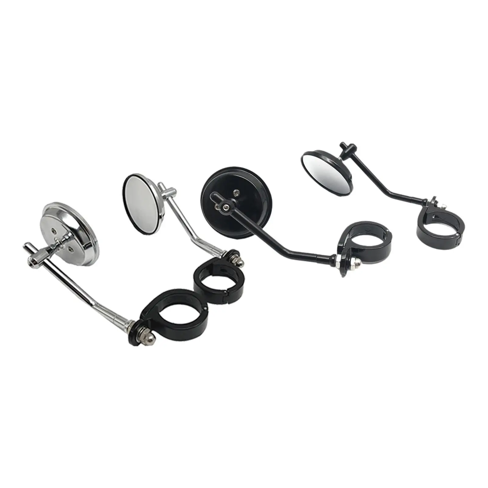 

Motorcycle Rear View Mirror Easy to Install Round Sturdy 38-41mm Fork Mount Side Mirror Motorcycle Mirrors Accessories
